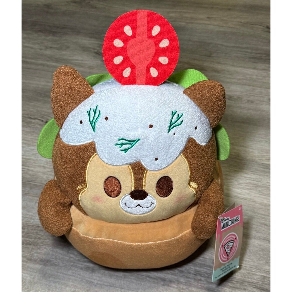 Disney Munchlings Chip 'n Dale Chip Falafel Pita Pocket Street Food plush
